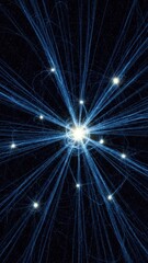 Naklejka premium Dark Matter Cosmic Web Filament Structure Visualized by Computational Cosmology for the Concept of Large Scale Universe Formation