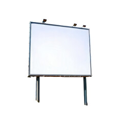 Obraz premium A large, blank, outdoor sign against a black backdrop