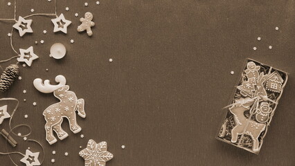 Christmas Cookies Decorative Flatlay Topview Brown
Holiday Gingerbread Festive Background