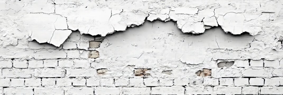 Distressed White Brick Wall Texture for Urban Interior Designs and Modern Architectural Backdrops