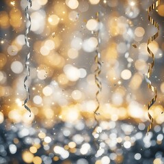 Golden lights and sparkling decorations