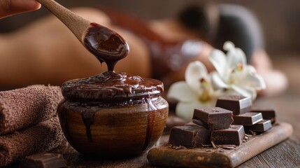 Chocolate Body Treatment at Luxury Spa, Indulgent Self Care and Relaxation