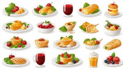 vector of food cute