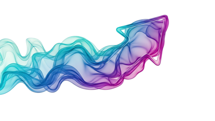 Abstract Arrow Formed by Gradient Smoke