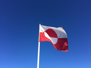 Flag of Greenland in sunny weather © s.a.m.
