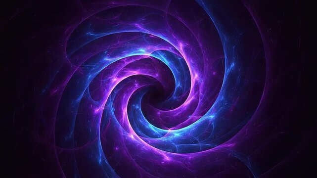 Celestial Swirl of Energy: The image unveils a mesmerizing cosmic swirl, a vortex of vibrant energy, where shades of blue and purple entwine in a dance of cosmic ballet.