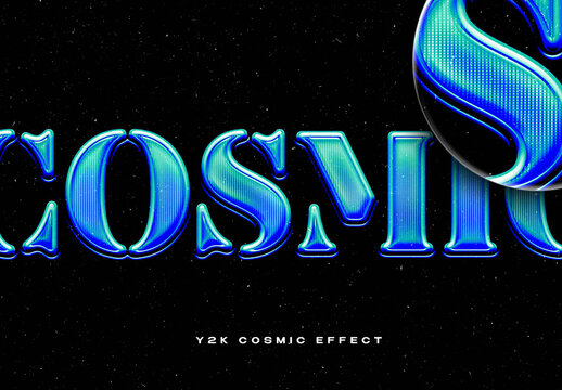 Y2K Cosmic Effect Mockup