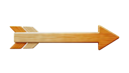 Wooden Arrow with Fletching