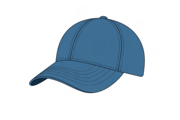 Blue Baseball Cap isolated isolated on a transparent background