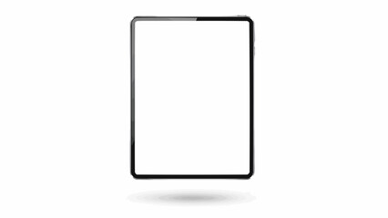 Fototapeta premium a smartphone with a blank screen on a white background