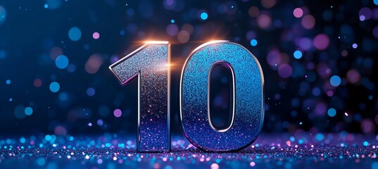 A Joyful Silver and Blue Celebration with Sparkling Decorations and a Festive Atmosphere.