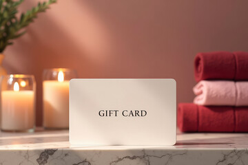 Minimal Luxury Spa Gift Card. Valentine Wellness Certificate. Premium Branding