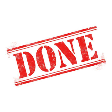 Task completed stamp