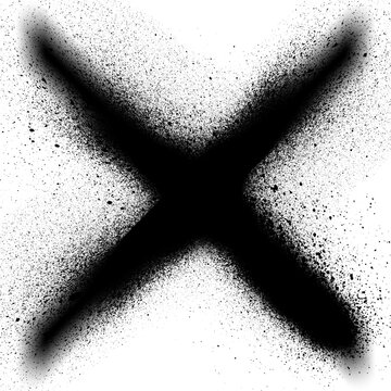 Spray Painted Object isolated, grunge, textured