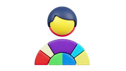 3D Avatar Made of Puzzle Pieces