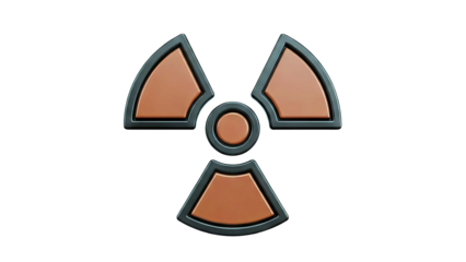 3D Radiation Symbol