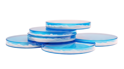 Abstract Cloud-Themed Pedestals