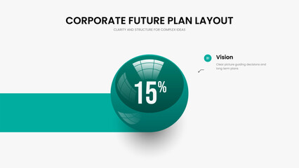 Science Planning One Step Infographic Presentation Template. Product Profile 1 Element Diagram Slideshow Design. Investor Showcase Slide Layout Vector Illustration.