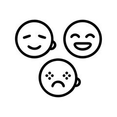 Fototapeta premium woman, icons, facial, yellow, funny, love, smiling, button