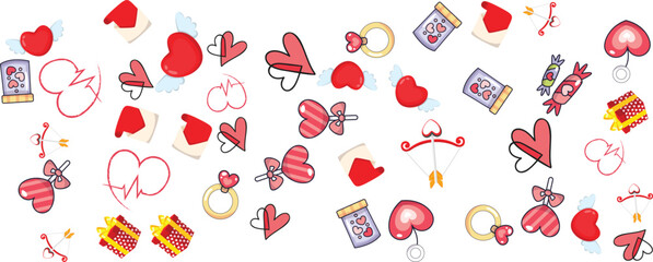 Music melody note love song pattern for entertainment and audio theme vector