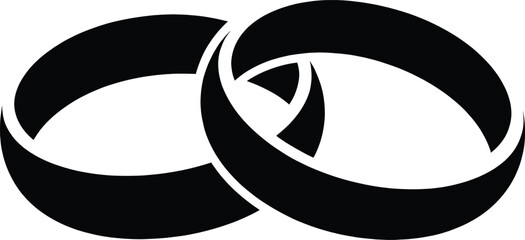 Luxury Gold Diamond Wedding and Engagement Rings Icon Set on Black Background Symbolizing Marriage, Love, Proposal, and Jewelry Design