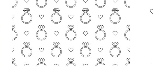Luxury Gold Diamond Wedding and Engagement Rings Icon Set on Black Background Symbolizing Marriage, Love, Proposal, and Jewelry Design