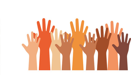 Abstract Colorful Human Hands Seamless Pattern Representing Diversity, Teamwork, Inclusion, Unity, and Community Support