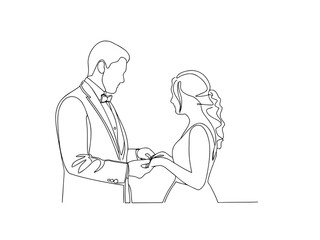 Couple Holding Hands Line Art