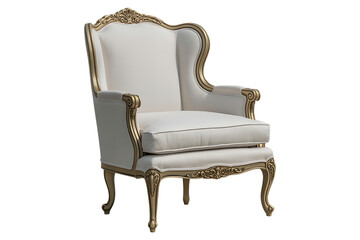 Luxury Two Tone Armchair with Elegant Design and Premium Comfort on Transparent Background