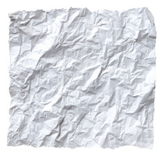 Obraz premium Crumpled white paper texture on transparent background