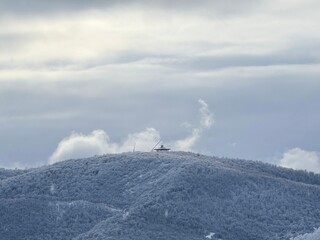 ski resort in winter