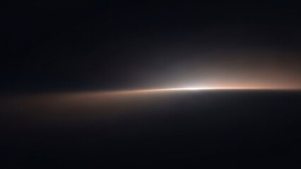 Abstract glowing horizon line of light on a dark background, evoking dawn, technology, space, or a new beginning.