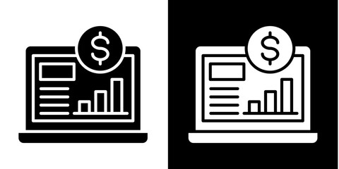 Statistic  Icon Set White Glyph Style Collection
