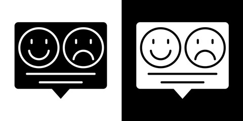 Testimonial  Icon Set White Glyph Style Collection