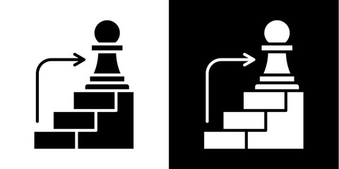 Strategy  Icon Set White Glyph Style Collection