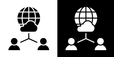 Website  Icon Set White Glyph Style Collection