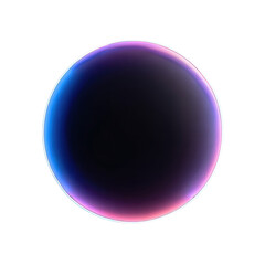 Gradient sphere with blue and purple on transparent background
