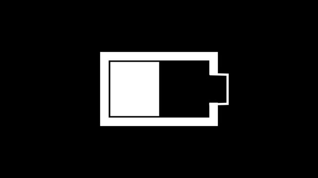  battery charge level icon. Battery icon vector for web and mobile app. Discharged and fully charged battery