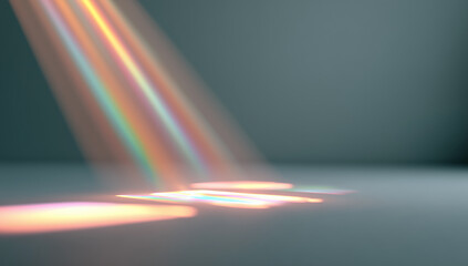 Interior Floor with Sunlight Rays and Window Shadows