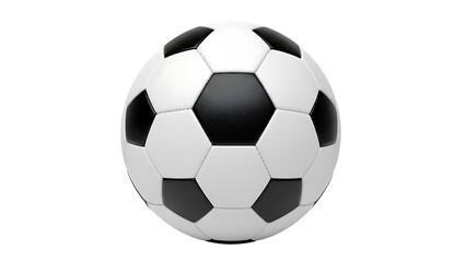 Obraz premium Classic black and white soccer ball on white background
