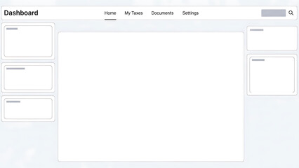 Clean dashboard interface with navigation menu