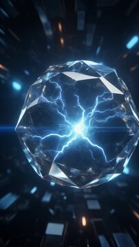 水晶玉エネルギーコア電撃SF動画