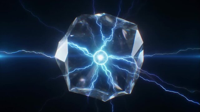 水晶玉エネルギーコア電撃SF動画