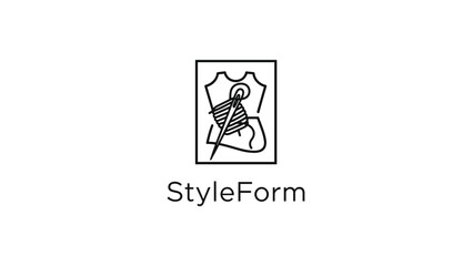 StyleForm logo with abstract design element.