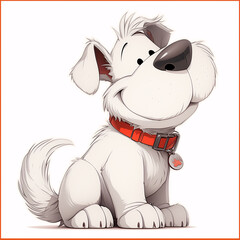 A cute happy puppy and a funny baby elephant play with a white bunny in this isolated vector illustration of comic animal characters