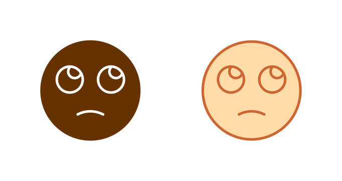 Face with Rolling Eyes Icon Design