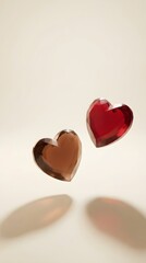 Fototapeta premium Romantic Heats Floating in Air