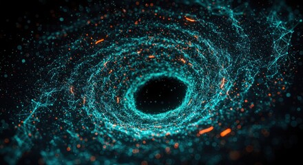 A mesmerizing digital representation of a swirling cosmic phenomenon