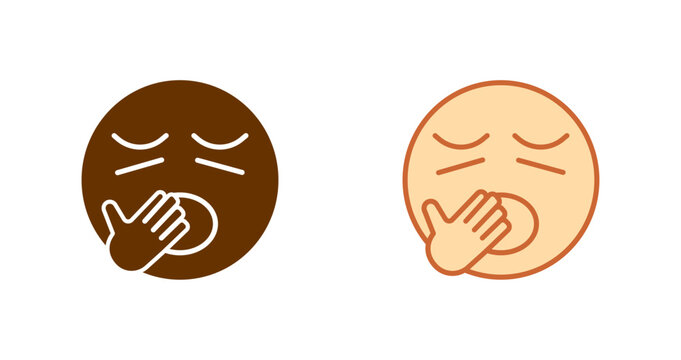 Yawning Face Icon Design