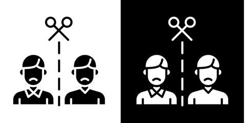 Cut  Icon Set White Style Collection